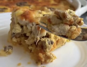 Картопляно-м'ясний пиріг: фото скрін рецепту