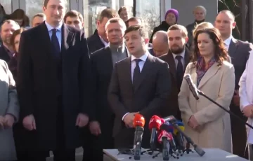 Владимир Зеленский в Борисполе, скриншот: president.gov.ua