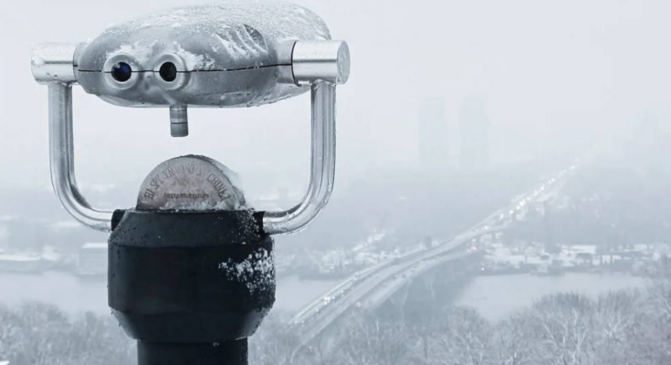 Киев, зима, снег, фото из соцсетей