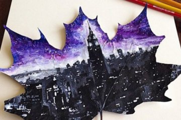 Впечатляющие ночи и парки на осенних листьях (фото)