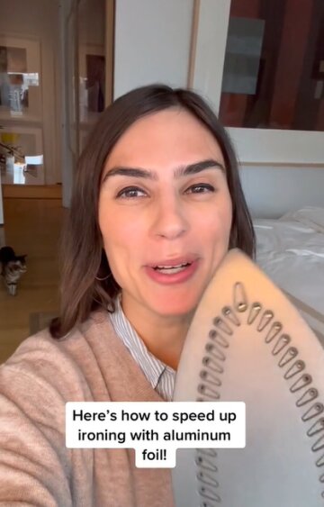 Глажка с фольгой, скриншот: TikTok