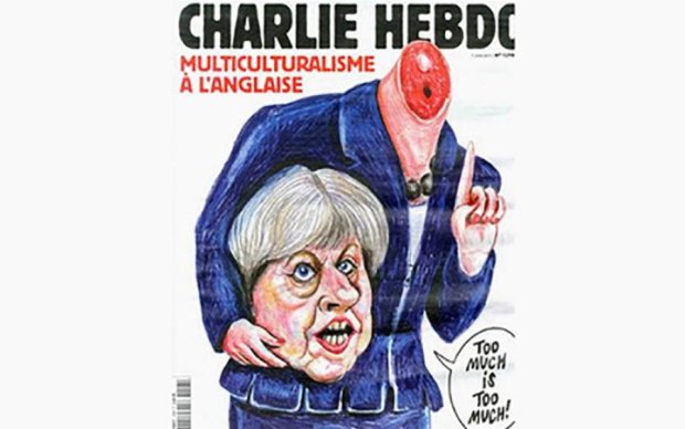 Charlie Hebdo "отсек" голову Терезе Мэй