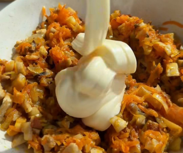 Печеночный торт с грибами: фото скрин рецепта