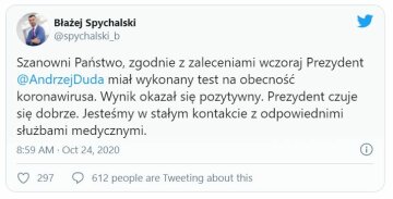 Публікація Блавея Спіхальського, скріншот: Twitter