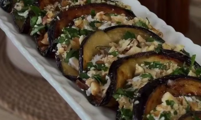 Закуска из баклажанов, кадр из видео