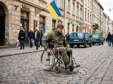 ветеран колісне крісло Львів бруківка безбар'єрність