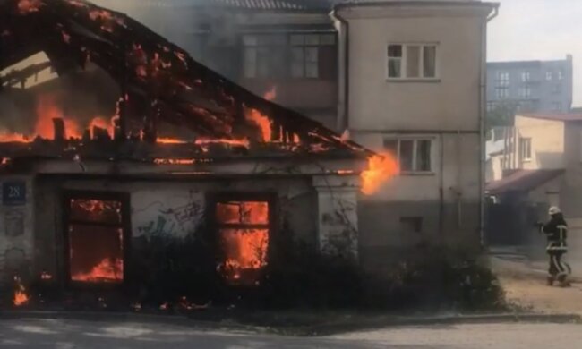Ілюстратифне фото пожара, скриншот