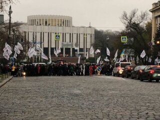 Митинг в центре Киева, фото: Национальная полиция