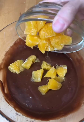 Шоколадно-апельсиновый постный пирог: фото скрин рецепта