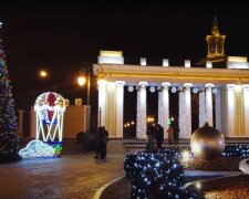 новогодний Харьков, скриншот из видео