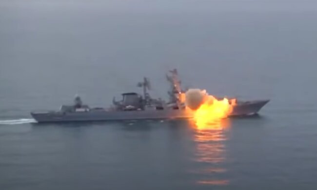 Российский корабль. Фото: скрин youtube