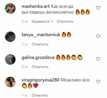 Комментарии к публикации, скриншот: Instagram