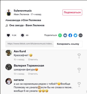 Скріншот коментарів, фото: TikTok