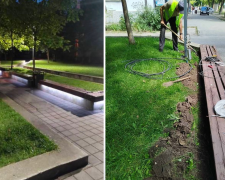 Зруйноване освітлювальне обладнання у Дніпрі