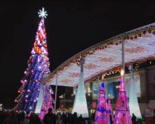 новогодний Харьков, скриншот из видео