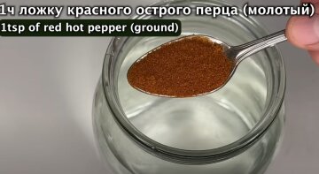 Подкормка из сухого перца, скриншот: YouTube