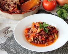 Универсальный рецепт мясного рагу с перцем, помидорами и баклажанами