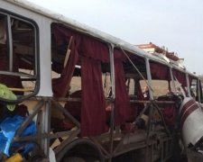Цивільний автобус підірвався в зоні АТО