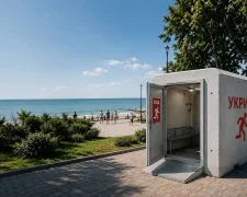 Мобильное укрытие на 15-й станции Фонтана, Одесса, июль 2026