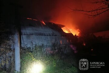 Обстріли Харківщини: пожежа в Дергачах