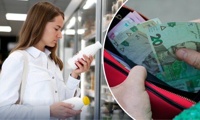 Молочні продукти в супермаркеті