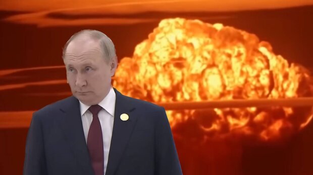 путин на фоне ядерного взрыва, скриншот: YouTube