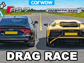 700 HP Audi RS7 Beat A Stock 729 HP Lamborghini Aventador SV, carscoops