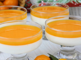 Мандариновая панна-котта: фото скрин Ютуб