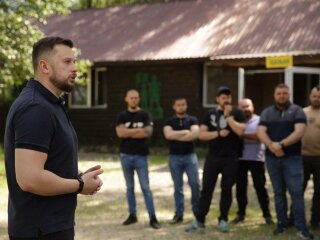 Тренування Нацкорпусу, Андрій Білецький \\ фото Нацкорпус