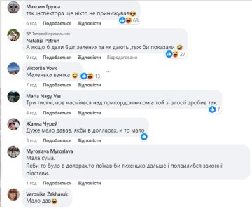 Взятка на пункте пропуска, скриншот: Facebook