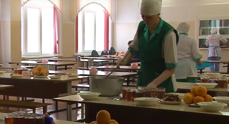 Школьная столовая. Фото: скрин, youtube