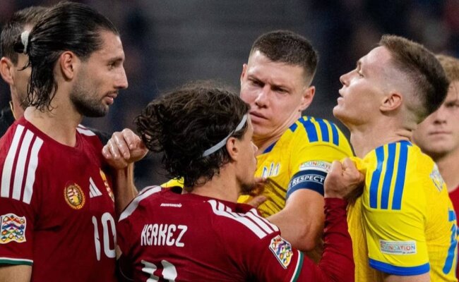 Сутичка Собослаї та Циганкова у матчі Угорщина — Україна
