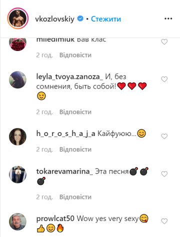 Комментарии, скриншот: instagram.com/vkozlovskiy