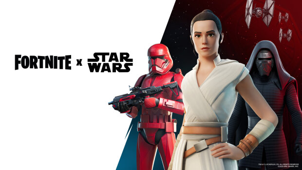 Fortnite и Star Wars \\ официальный плакат игры