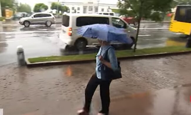 Дождливая погода, скриншот с видео