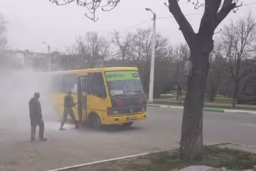 Маршрутка в Черноморске, фото: Telegram