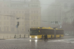 Туман, транспорт, троллейбус, украинцы, фото из соцсетей