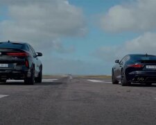 BMW X6 Competition против Jaguar F-Type R AWD, скриншот