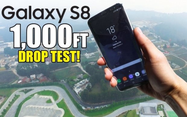 Samsung Galaxy S8 сбросили с 300-метровой высоты