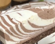 Торт "Зебра" без выпечки: яркий и вкусный десерт, который украсит любой праздник.