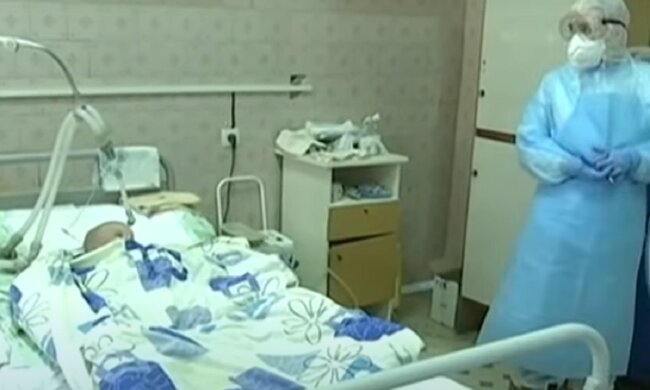 Ребенок страдает от коронавируса, кадр из репортажа Украина: YouTube