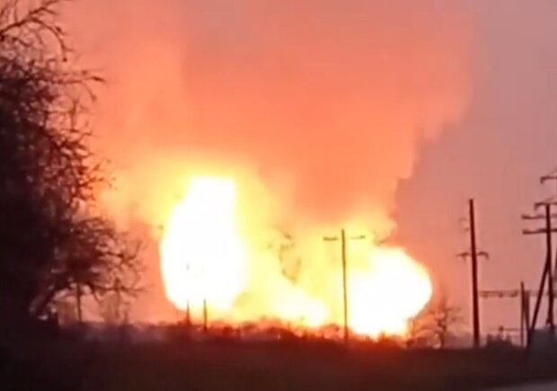 Взрыв на газопроводе, скриншот видео