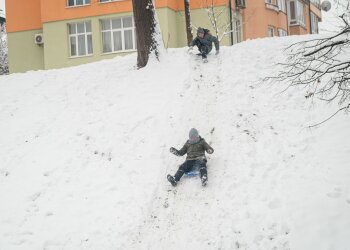 Снег во Франковске, фото"Галка"