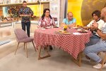 Шеф-кухар Юрій Ковриженко та автор Студії" Квартал 95 " Юрій Великий у шоу твій день, скріншот