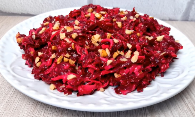 Салат из свеклы: фото скрин рецепта