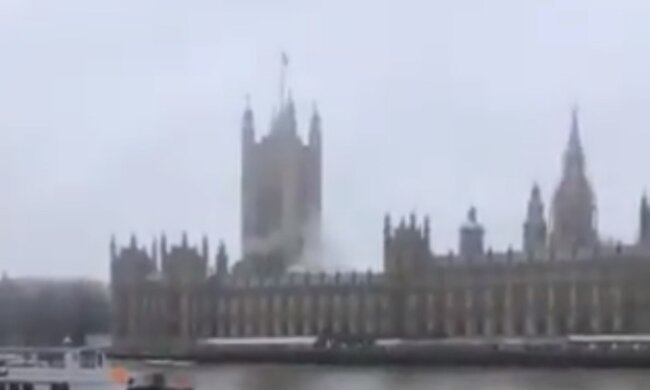 Пожежа у Вестмінстерському палаці, кадр з відео