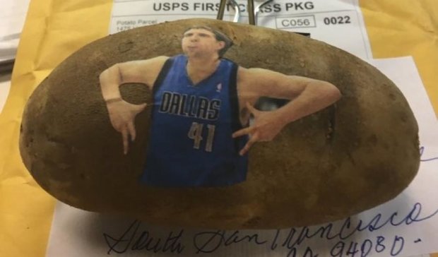 Звезда НБА получил картошку со своим изображением