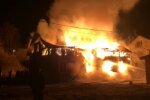 пожар в российском городе Выборг, скриншрт с видео