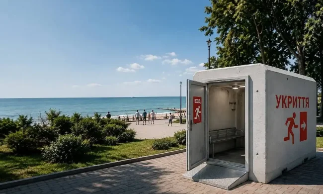 Мобільне укриття на 15-й станції Фонтану, Одеса, липень 2026