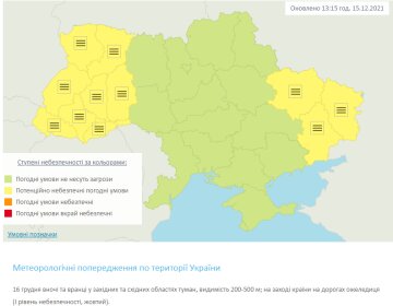 Погода на 16 грудня, фото Укргідрометцентр